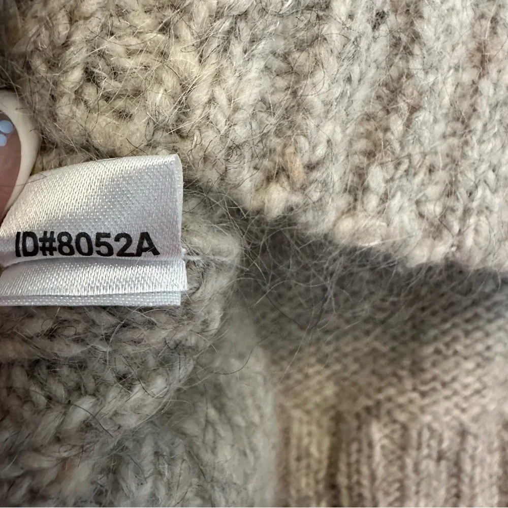 Ann Taylor LOFT Wool Mohair Beige Turtleneck Sweater Size Large - Picture 7 of 8